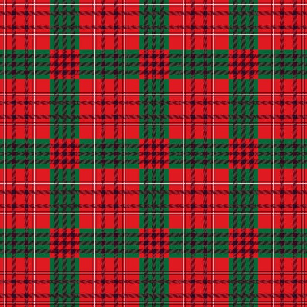 Flat christmas plaid pattern design