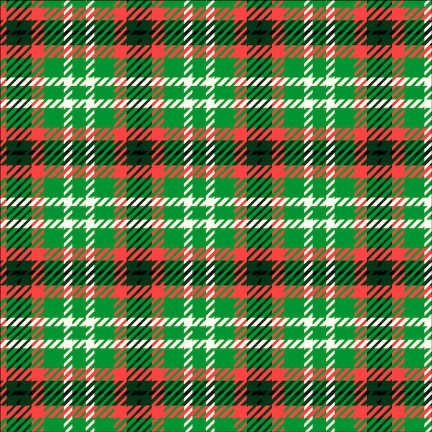 Free vector flat christmas plaid pattern design