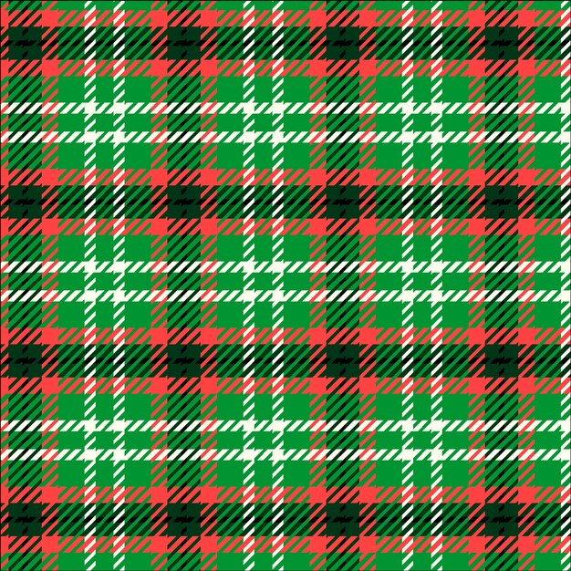 Flat christmas plaid pattern design