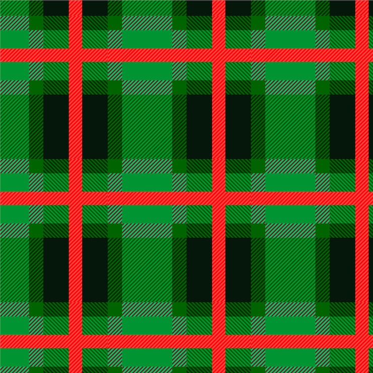 Free Vector flat christmas plaid pattern design