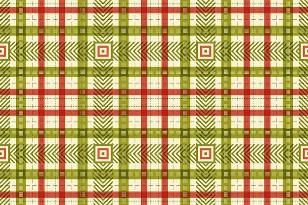 Flat christmas plaid pattern design