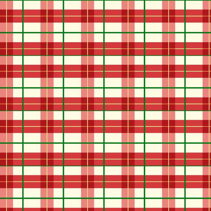 Free Vector flat christmas plaid pattern design