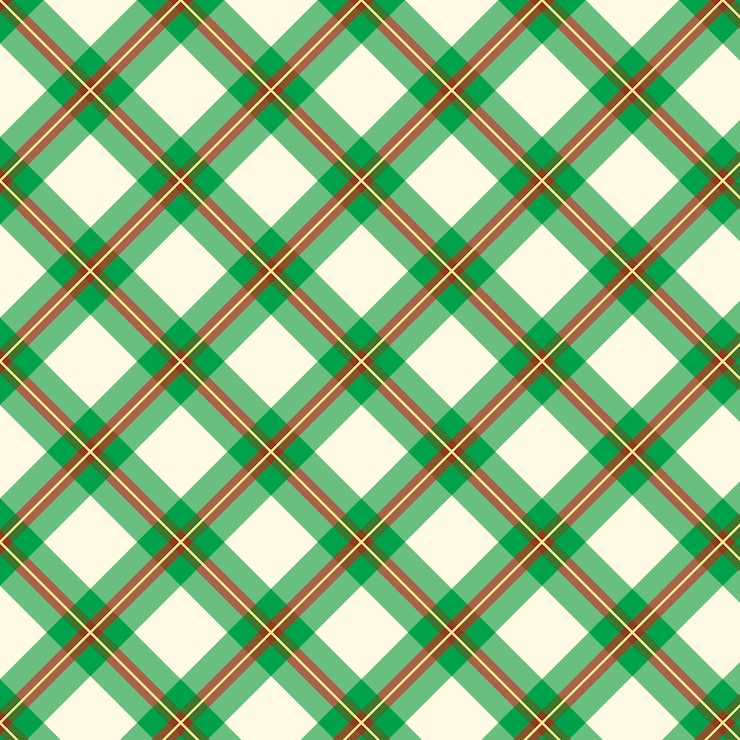 Free Vector flat christmas plaid pattern design