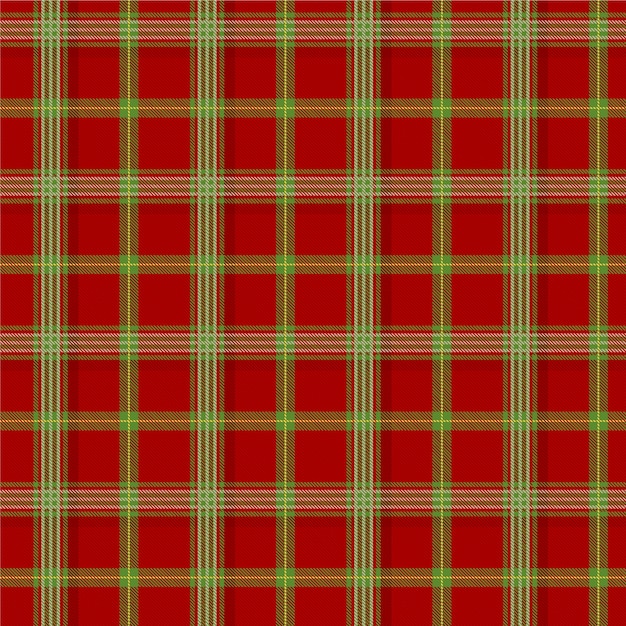 Free vector flat christmas plaid pattern design