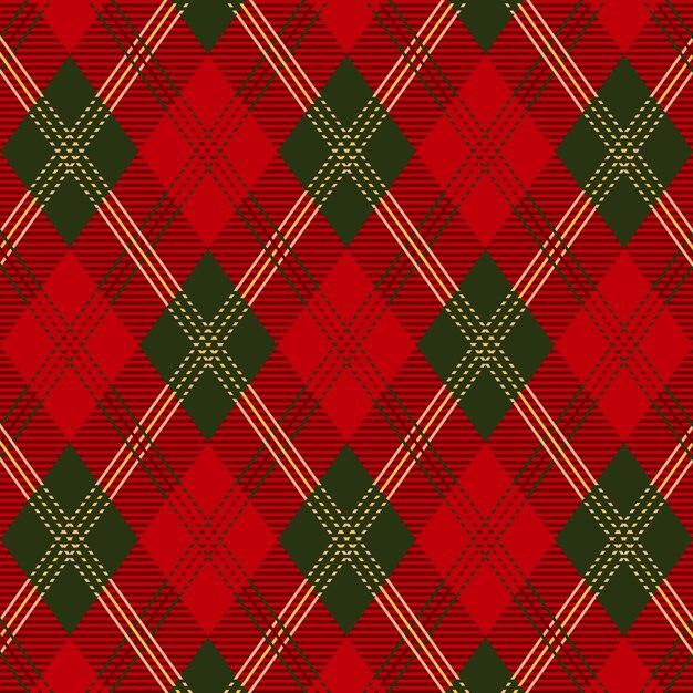 Flat christmas plaid pattern design