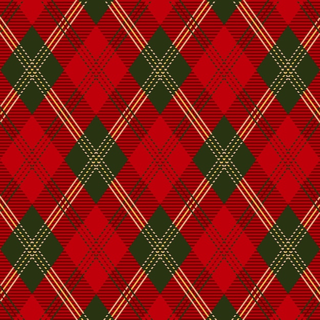 Flat christmas plaid pattern design