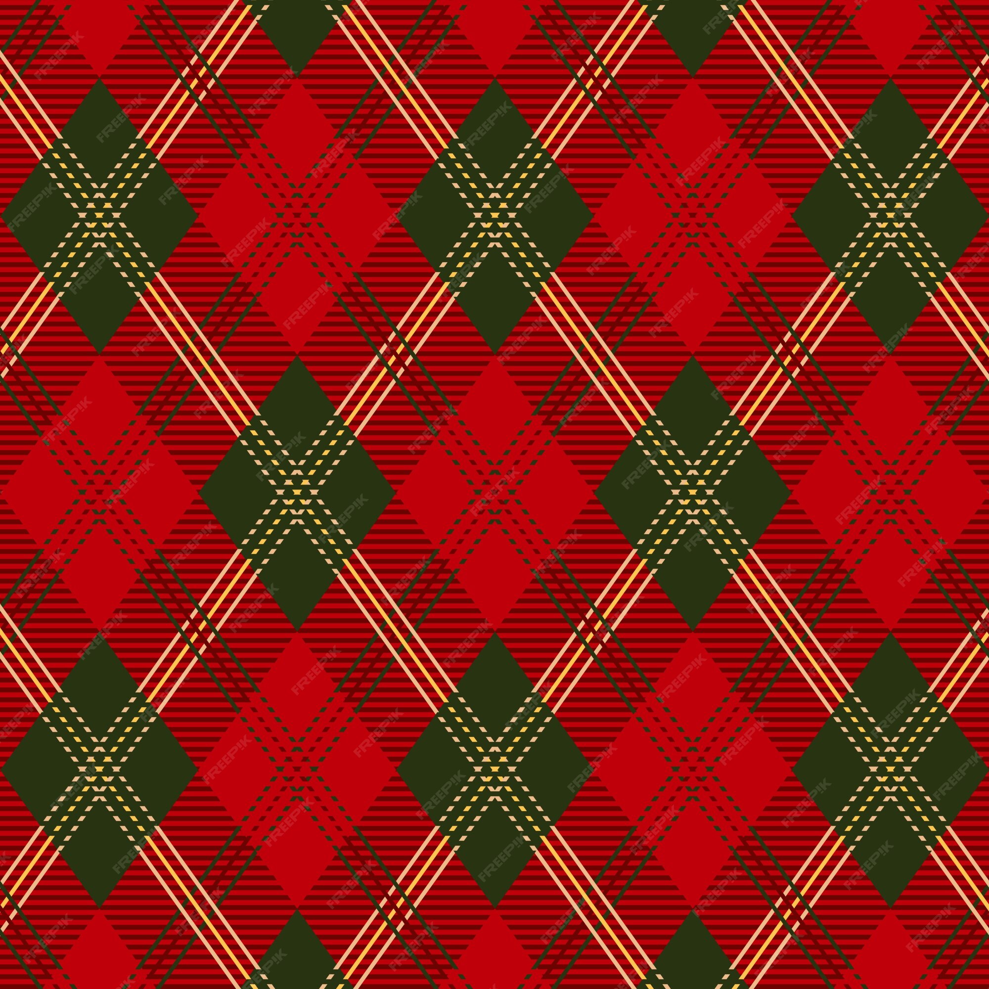 Free Vector  Flat christmas plaid pattern design