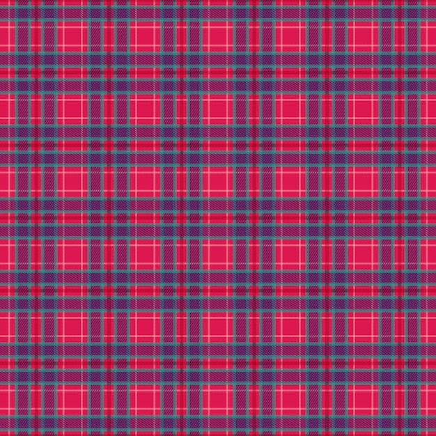 Flat christmas plaid pattern design