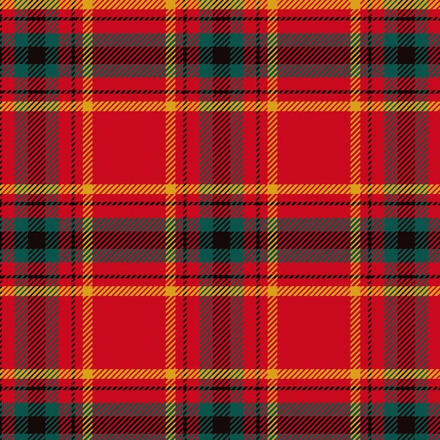 Flat christmas plaid pattern design