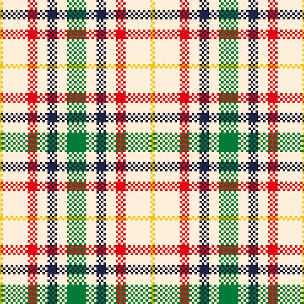 Flat christmas plaid pattern design