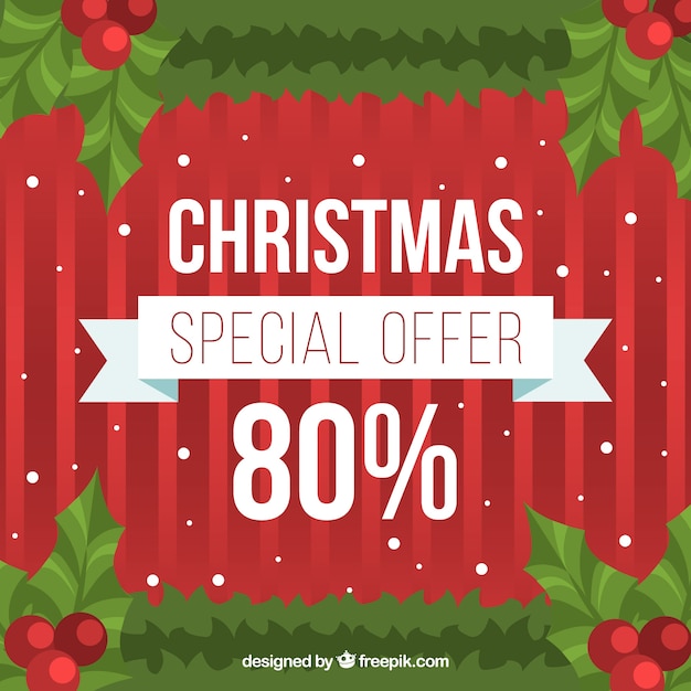 Free vector flat christmas sale design