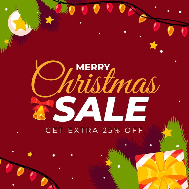 Flat christmas sale template