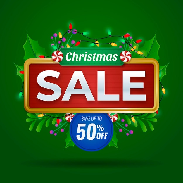 Flat christmas sale template