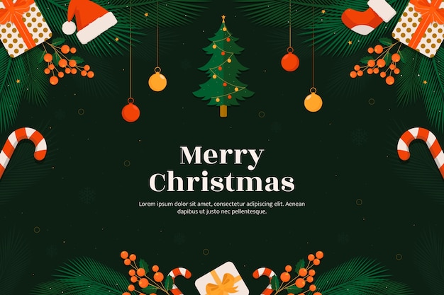 Free vector flat christmas season background