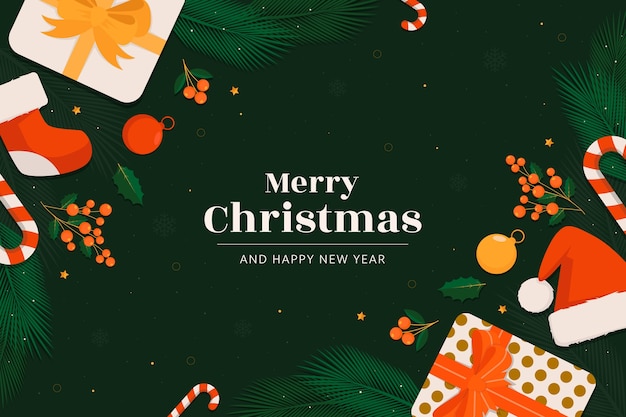 Free vector flat christmas season background