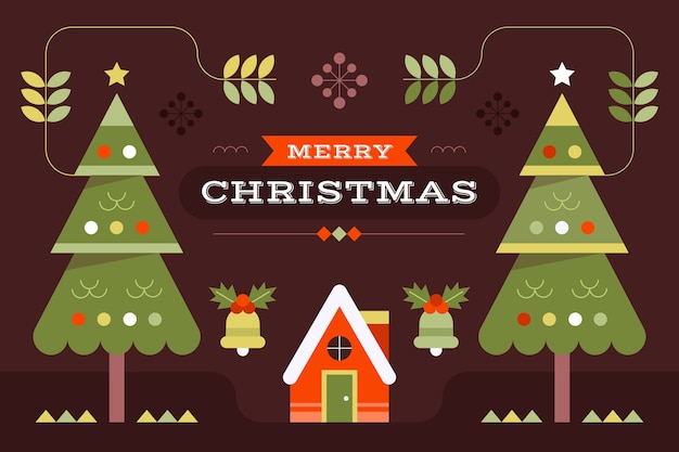 Free vector flat christmas season background