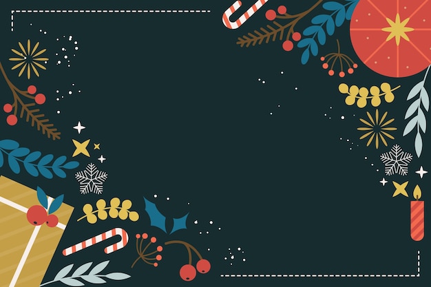 Free vector flat christmas season celebration background