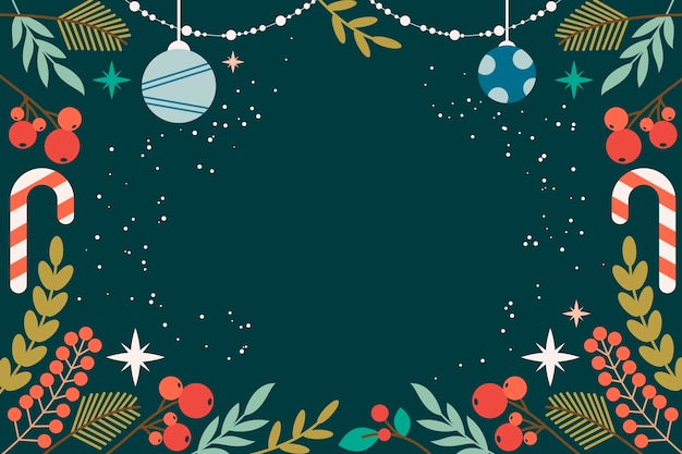 Flat christmas season celebration background