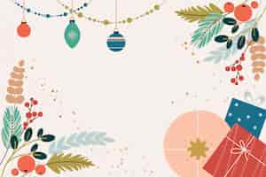 Free vector flat christmas season celebration background