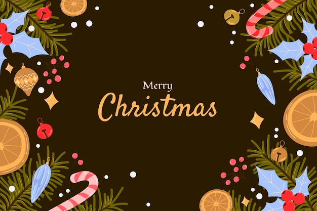 Free vector flat christmas season celebration background