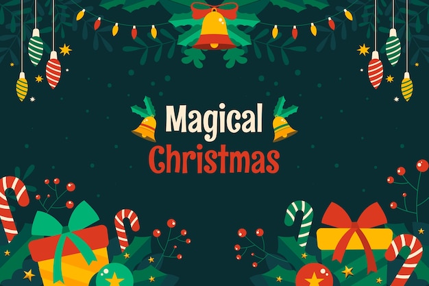 Free vector flat christmas season celebration background