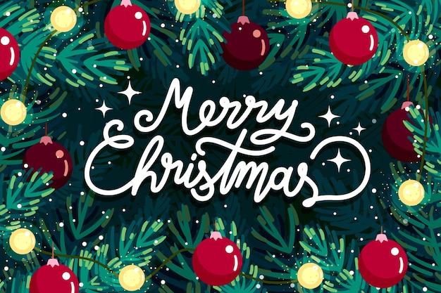 Merry Christmas Wallpaper Vectors Illustrations for Free Download Freepik