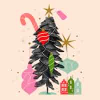 Free vector flat christmas season collage illustration