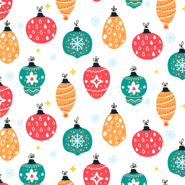 Free vector flat christmas season pattern design