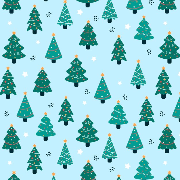 Flat christmas season pattern design