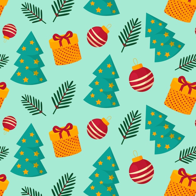 Free vector flat christmas season pattern design