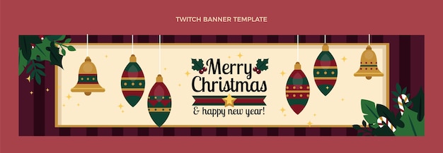 Flat christmas twitch banner