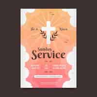 Free vector flat church flyer template