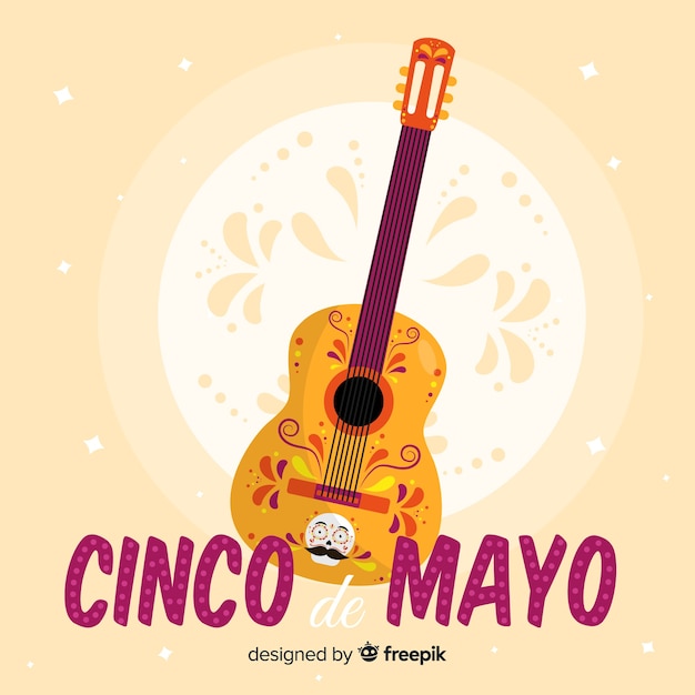 Free vector flat cinco de mayo background