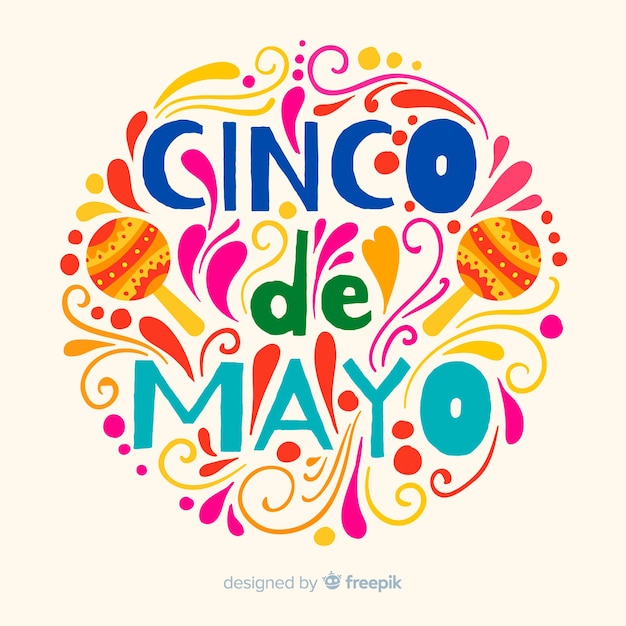Бесплатное векторное изображение Плоский фон синко де майо