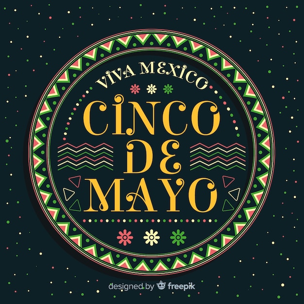 Free vector flat cinco de mayo background