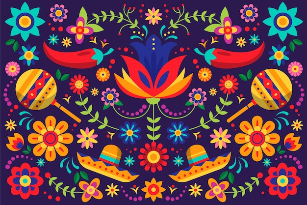 Free vector flat cinco de mayo background