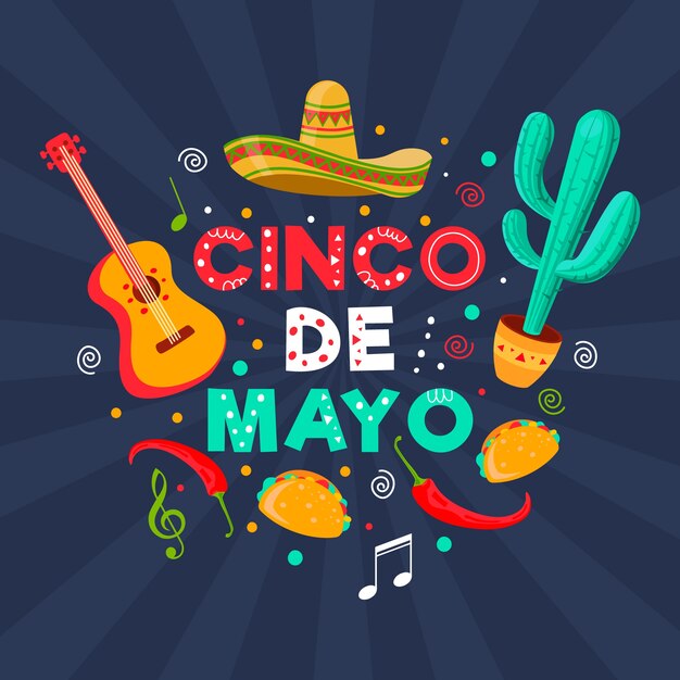 Flat cinco de mayo concept