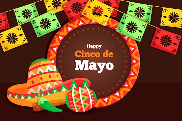 Flat cinco de mayo concept