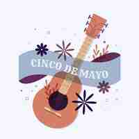 Vettore gratuito concetto di cinco de mayo piatto