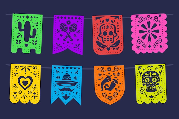 Free vector flat cinco de mayo decoration collection