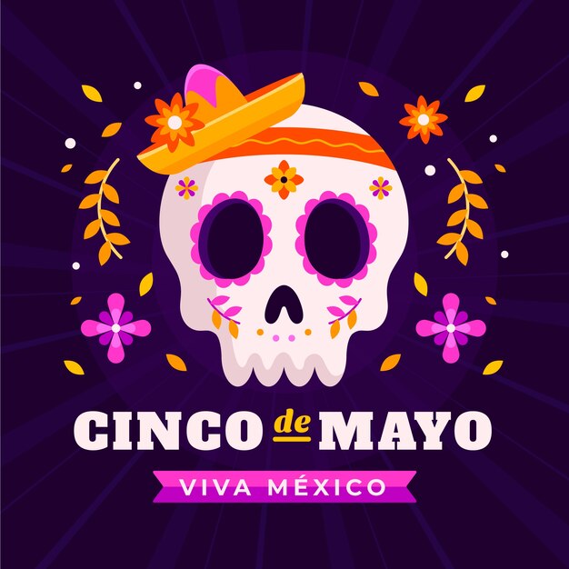 Flat cinco de mayo illustration