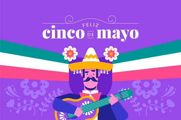 무료 벡터 플랫 cinco de mayo 그림