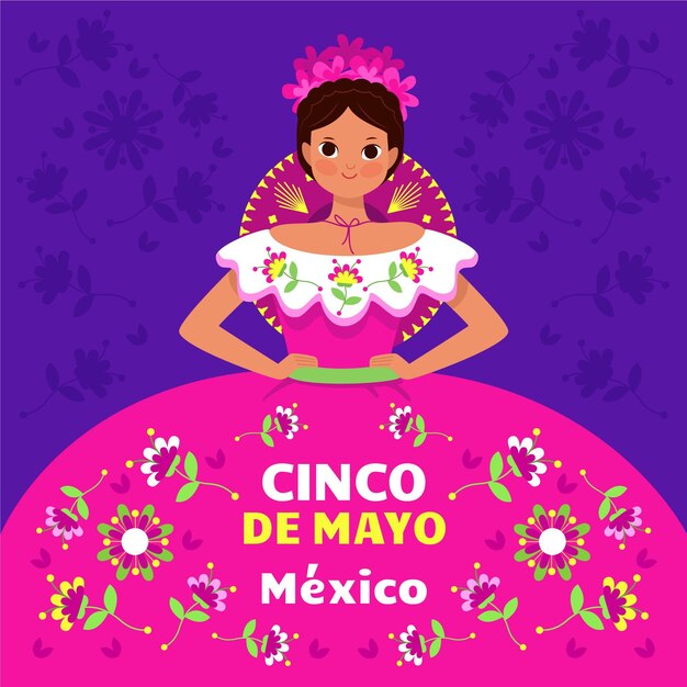 Flat cinco de mayo illustration