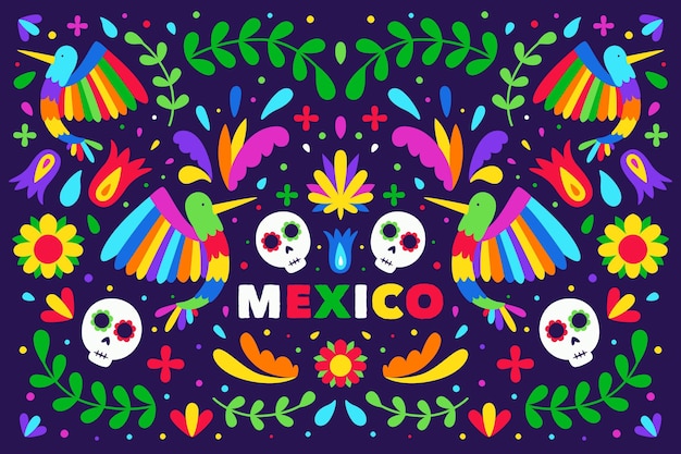 Flat cinco de mayo mexican background