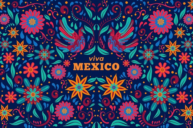 Free Vector flat cinco de mayo mexican background