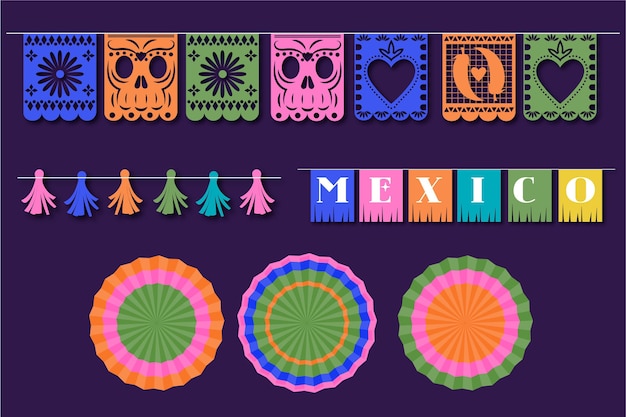 Free vector flat cinco de mayo mexican decoration