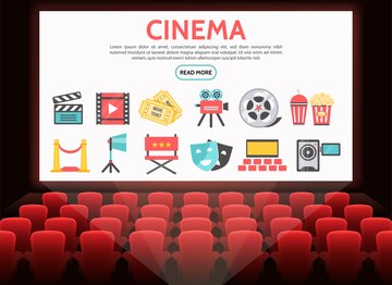 Free Vector | Flat cinema elements set with film reel tickets movie ...