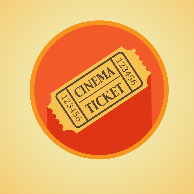 Free vector flat cinema ticket