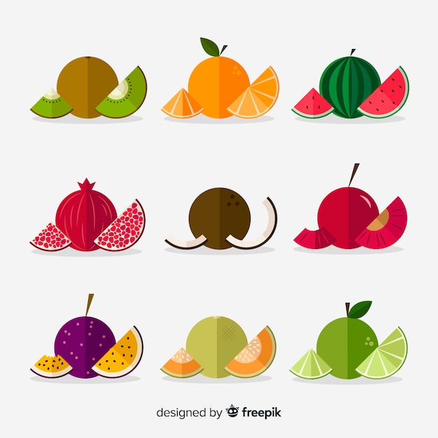 Flat circled fruits pack