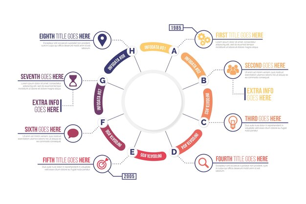 Flat circular diagram infographic